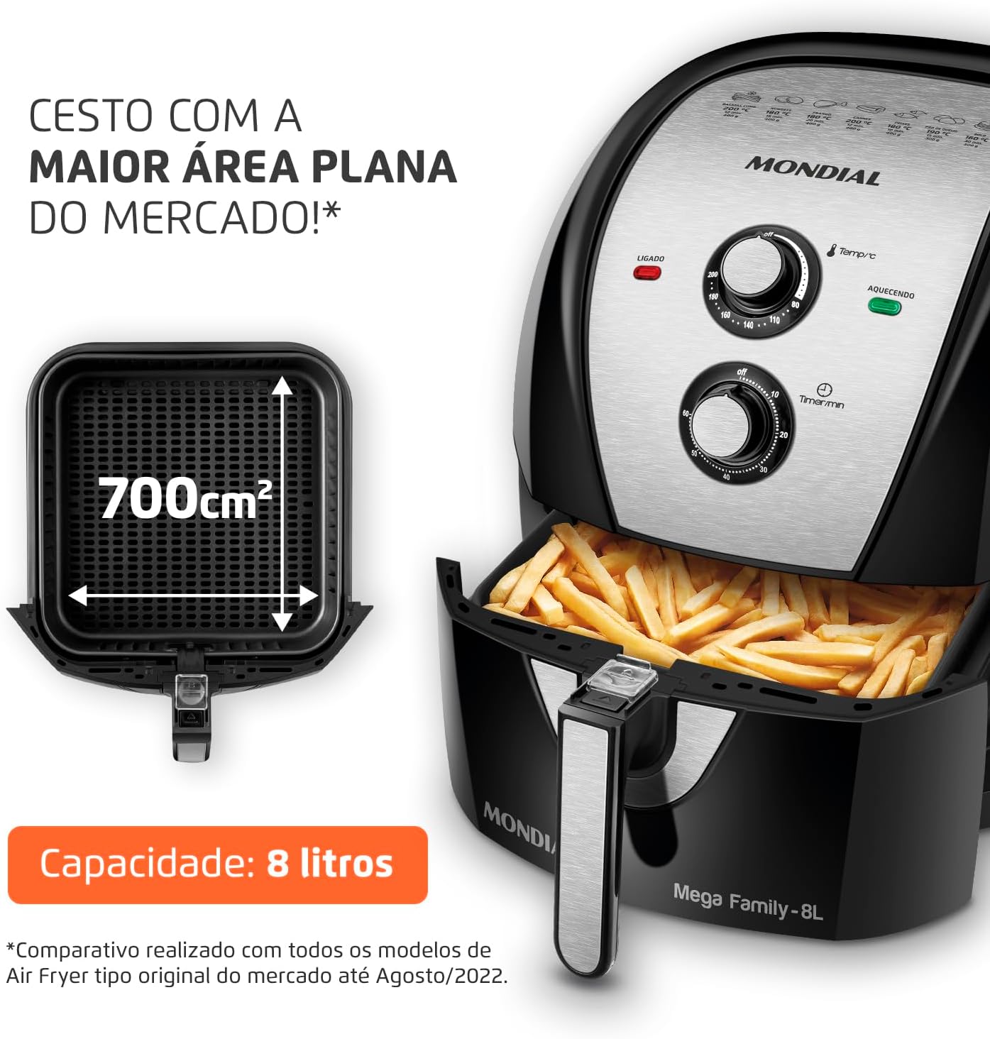 Air Fyrer Mondial 8L 1900W AFN-80