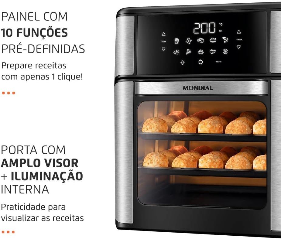 Air Fryer Forno Oven 2000W AFO-12L-BI